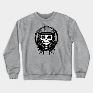 Fossicker Skull and Jackhammer Black Logo Crewneck Sweatshirt